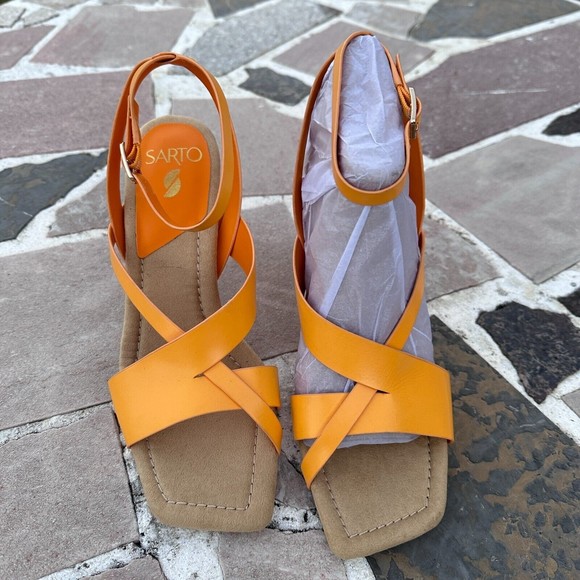 Franco Sarto Shoes - Sarto by Franco Sarto Women's Reily Strappy Dress Sandals Mandarin Size 9M NWOB